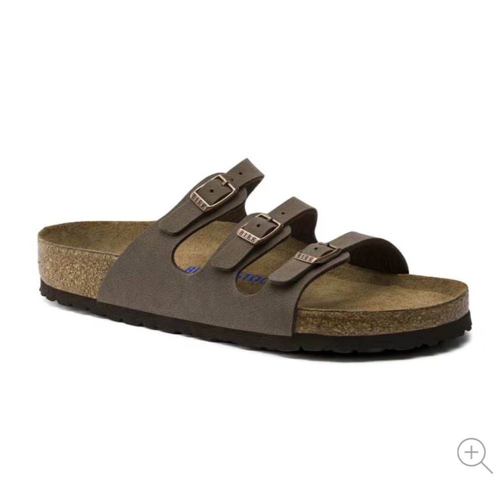 Birkenstock Florida Softbed Brown Triple Strap Sandals
